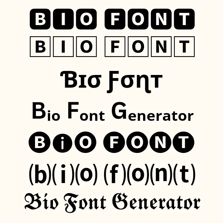 Bio Font Generator